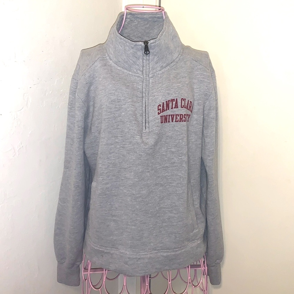 -REDSHIRT SCU Gray/Red half zip sweatshirt RWS30NV10840 Small AS IS condit